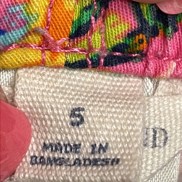 Lands' End Kids Girls' Pink Summer Themed Drawstring Pull On Shorts Size 5 *FIRM - Picture 8 of 9